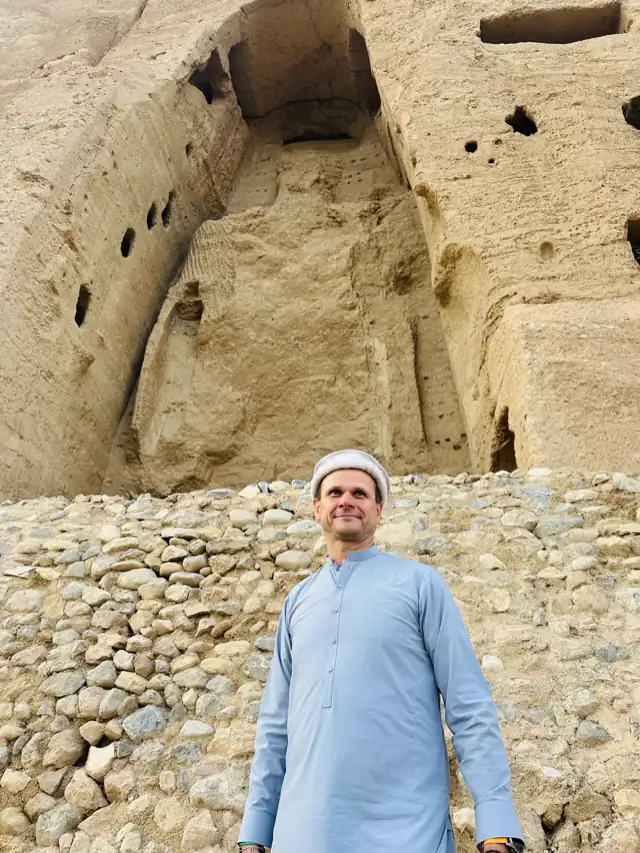 Sunset over historic Afghan minarets and shrines